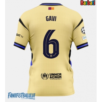 Barcelona Paez Gavi #6 Tricou Fotbal Replică 2025-26 Barbati Deplasare